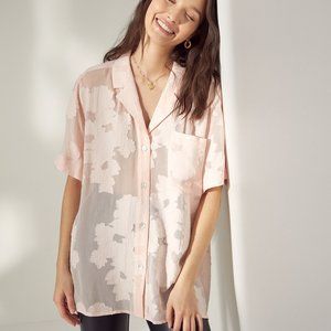 Aritzia Black Atticus Embroidered blouse